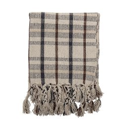 Bloomingville Ekin Plaid, Natur, Genanvendt Bomuld 150x120cm