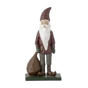 Bloomingville -Nissemand  Elion Deko, Rd, Polyresin - 14 cm