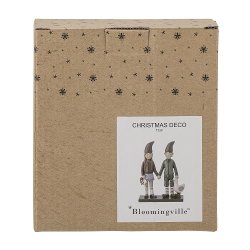 Bloomingville - Nissepar Elion Deko, Rd, Polyresin 12,5 cm.