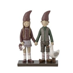 Bloomingville - Nissepar Elion Deko, Rd, Polyresin 12,5 cm.