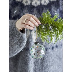 Bloomingville Ellina Ornament, Klar, Genanvendt Glas