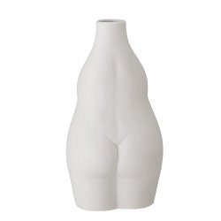 Bloomingville Elora Vase, Hvid, Stent�j 18 cm 