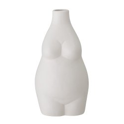 Bloomingville Elora Vase, Hvid, Stent�j 18 cm 