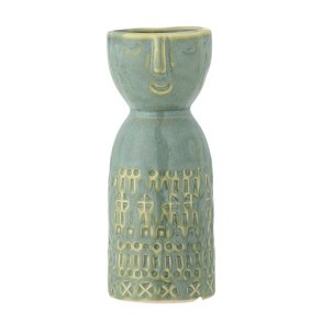 Bloomingville -Embla Vase, grn, Stentj.14,5 cm 