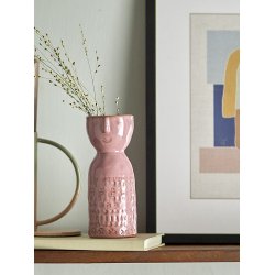 Bloomingville -Embla Vase, Pink, Stentj.14,5 cm 