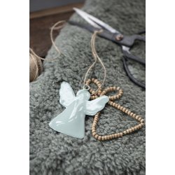 Ib Laursen Engel til ophng med jutesnor (lysegrn)