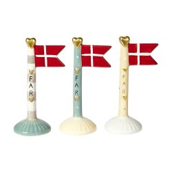 Speedtsberg flag til far 3 ass,, 1 stk. - 14 cm - keramik 