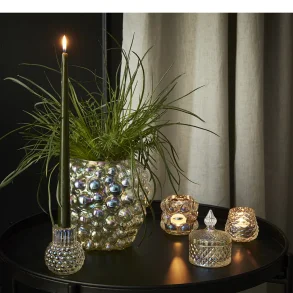 Speedtsberg - fyrfadsstage D9x9 cm glas (stagen bagerst i midten)