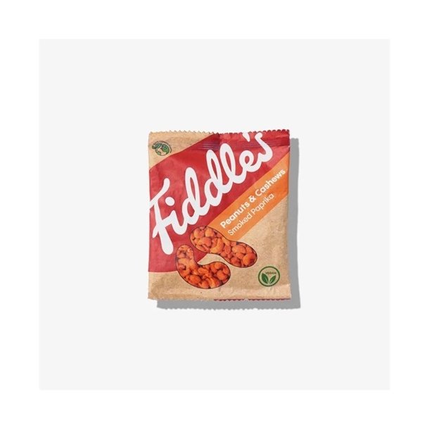 Fiddles - Peanuts &amp; cashewndder med rget paprika - 16g