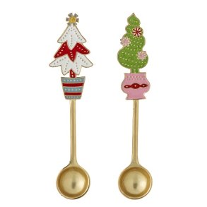 Bloomingville Freydis Ske, Rd, Zink Legering st af 2 stk.