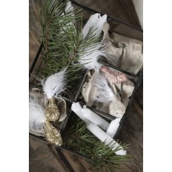 Ib Laursen Fugl med fjer og clips 3 ass farver, 1 stk.