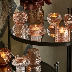 Speedtsberg Fyrfadsstage glas D8x6cm 