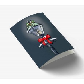 Mouse & Pen  -  Lille julekort med  Gadelampe fra Nrrebakke, lille A7 kort