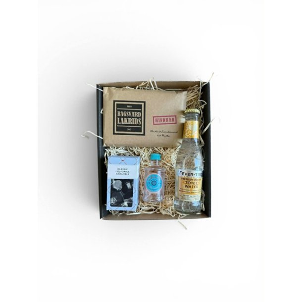 Gave�ske til MORS DAG eller FARS DAG med lille gin, tonic, lakrids og karamel