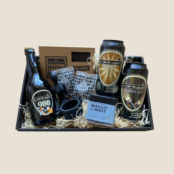 Gavekurv - Sort Hygge / l, Lakrids &amp; Delikatesser