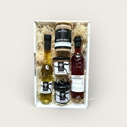 Gavekurv med delikatesser til k�kkenet