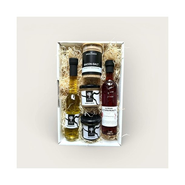 Gavekurv med delikatesser til k�kkenet