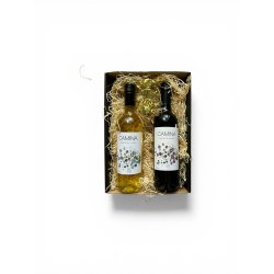 Gavekurv med r�dvin, hvidvin og chokoladekugler