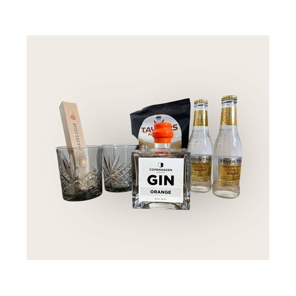 Gavekurv til fars dag med gin og tilbehør