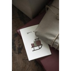 Ib Laursen - Gavepapir gr/brun kardus papir 5 meter.