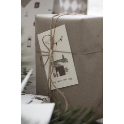 Ib Laursen - Gavepapir gr/brun kardus papir 5 meter.