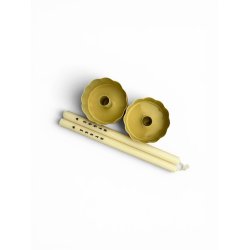 Ib Laursen lys gul / Wheat straw stage og 2 stk. HYGGE kertelys