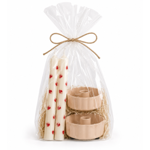 Ib Laursen coral sands stage og 2 stk. jordb�r kertelys