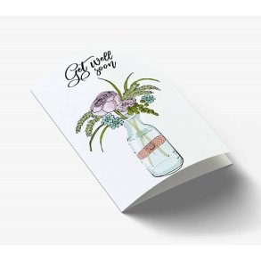 Mouse & Pen - Get well soon - lille kort