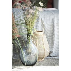 Ib Laursen - Glasballon grt glas mundblst 28 cm.