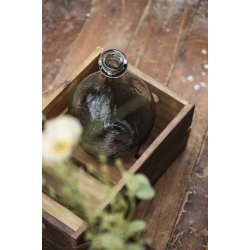 Ib Laursen - Glasballon grt glas mundblst 28 cm.