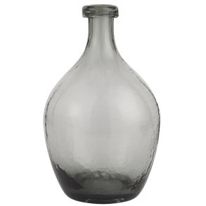Ib Laursen - Glasballon grt glas mundblst 28 cm.