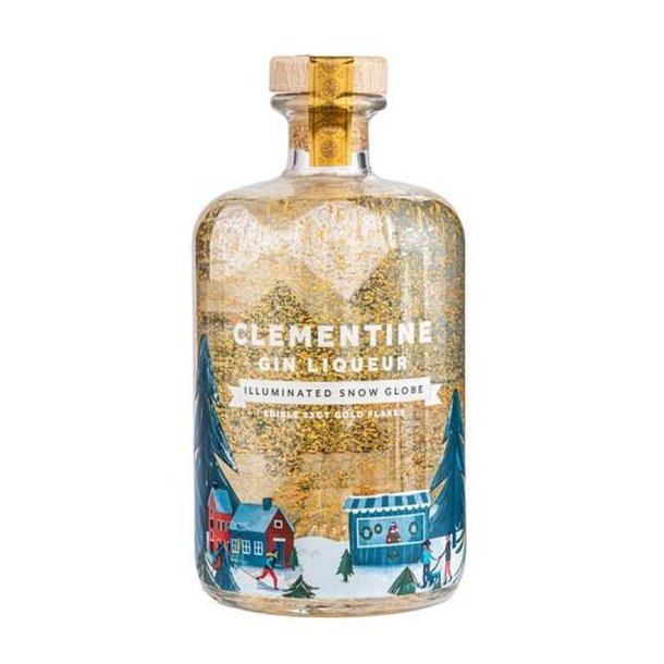 Clementine Gin Liqueur Illuminated Snow Globe - 70 cl.