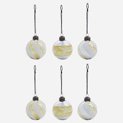 House Doctor -Julekugle - Glowi, Guld - Diameter 4 - st med 6