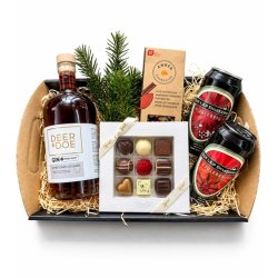 Julekurv med �l, gin og tonic gl�gg samt julegodter