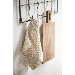 Ib Laursen - Grydelap Mynte Latte strikket 1 stk.