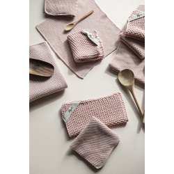 Ib Laursen - Grydelap Mynte coral almond strikket 1 stk.