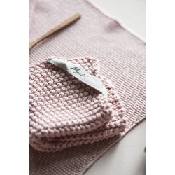 Ib Laursen - Grydelap Mynte coral almond strikket 1 stk.