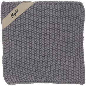 Ib Laursen - Grydelap Mynte mrkegr strikket 1 stk.