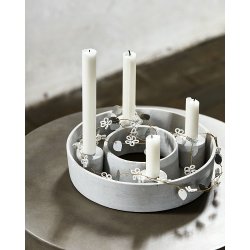 House Doctor Guirlande, Leaf, Hvid/Slv 150 cm.