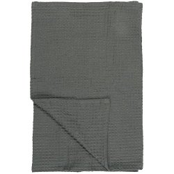Ib Laursen - Hndklde Liseleje med vaffelmnster antracit 50x100 cm