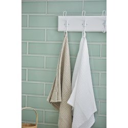 Ib Laursen - Hndklde Liseleje m/vaffelmnster beige 50x100 cm