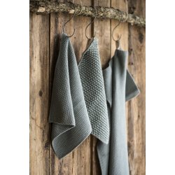 Ib Lauersen Hndklde Mynte mosgrn strikket 40x60 cm.