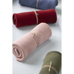 Ib Laursen Hndklde Mynte faded rose strikket 40x60cm