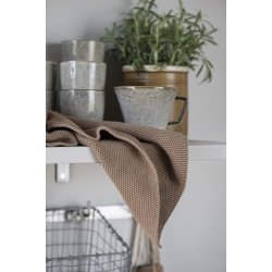 Ib Laursen Hndklde Mynte honning strikket 40x60cm