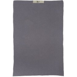 Ib Lauersen Hndklde Mynte mrkegr strikket 40x60 cm.