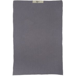 Ib Lauersen Hndklde Mynte mrkegr strikket 40x60 cm.