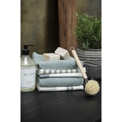 Ib Lauersen Hndklde Mynte stvgrn strikket 40x60 cm.