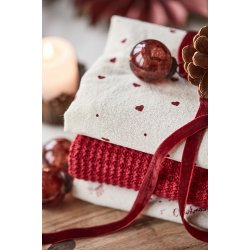 Ib Laursen - Hndklde rd strikket 40x60 cm