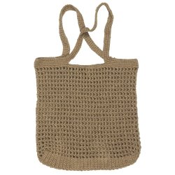 Ib Laursen Hklet taske jute naturfarvet hullet hklemnster