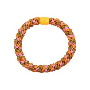 By Str Hrelastik  Multi Orange/Lyserd/Brun glitter